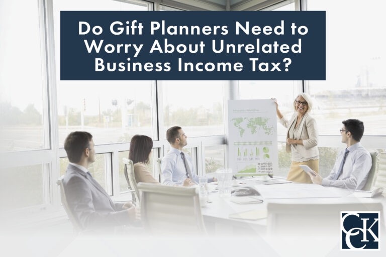Do Gift Planners Need to Worry About Unrelated Business Income Tax?