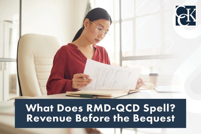 What Does RMD-QCD Spell? Revenue Before the Bequest